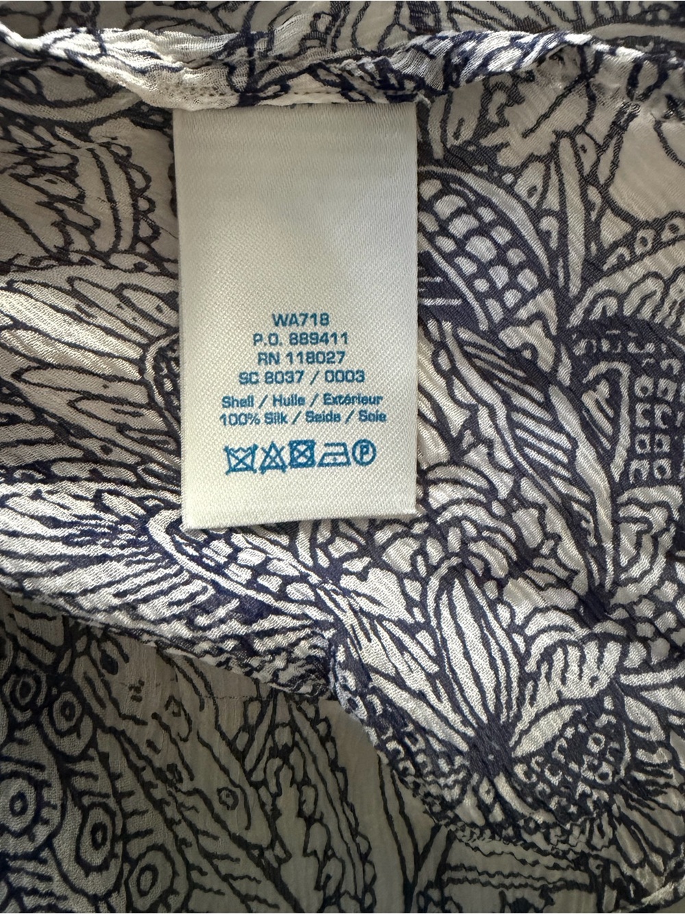 Boden Icons Wilsford Top Blouse 100% Silk Flowy Sheer Size Medium Floral Ruffle - Picture 10 of 11